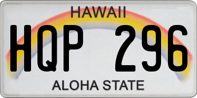 HI license plate HQP296