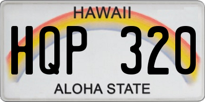 HI license plate HQP320
