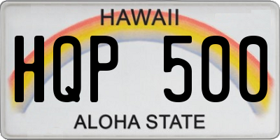 HI license plate HQP500