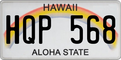 HI license plate HQP568