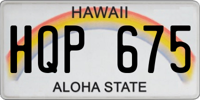 HI license plate HQP675