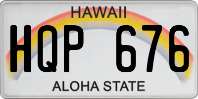 HI license plate HQP676