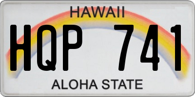 HI license plate HQP741