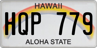 HI license plate HQP779