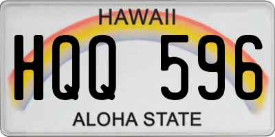 HI license plate HQQ596