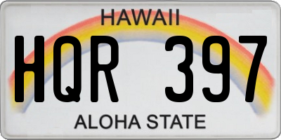 HI license plate HQR397