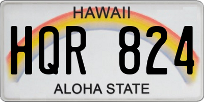 HI license plate HQR824