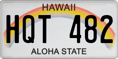 HI license plate HQT482