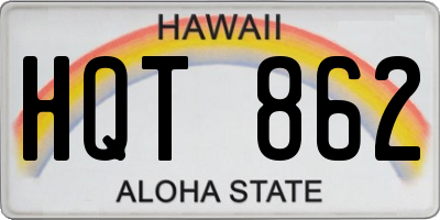 HI license plate HQT862