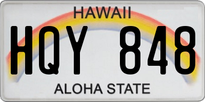 HI license plate HQY848