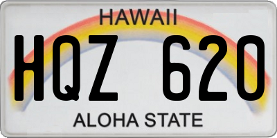 HI license plate HQZ620