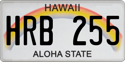 HI license plate HRB255