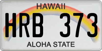 HI license plate HRB373