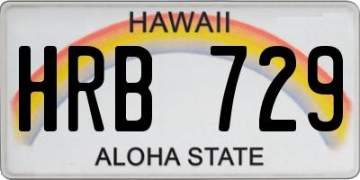 HI license plate HRB729