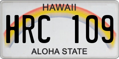 HI license plate HRC109