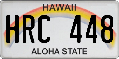HI license plate HRC448