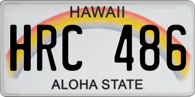 HI license plate HRC486