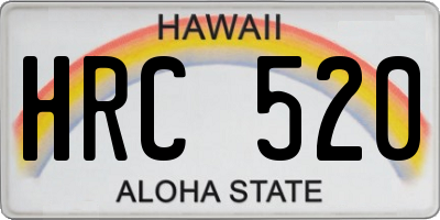 HI license plate HRC520