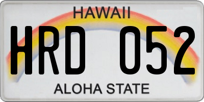 HI license plate HRD052