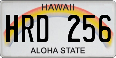 HI license plate HRD256