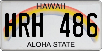 HI license plate HRH486