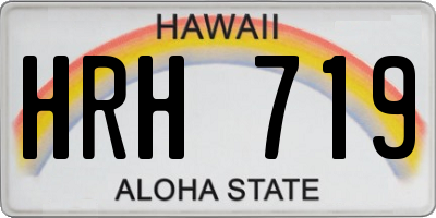 HI license plate HRH719