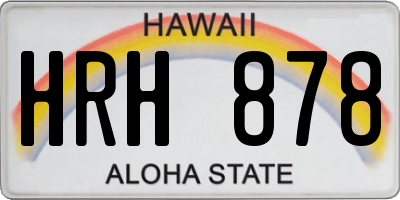 HI license plate HRH878