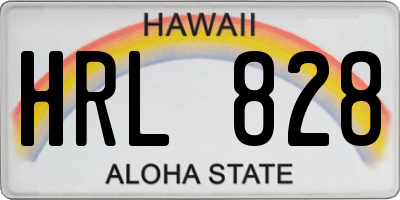 HI license plate HRL828