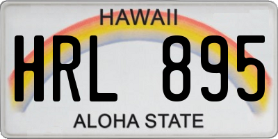 HI license plate HRL895