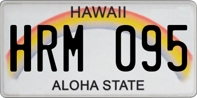 HI license plate HRM095