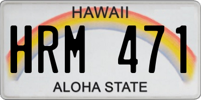 HI license plate HRM471
