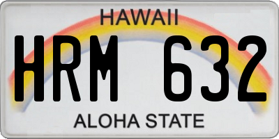 HI license plate HRM632