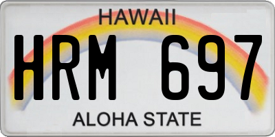 HI license plate HRM697
