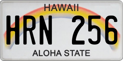 HI license plate HRN256