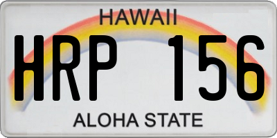HI license plate HRP156