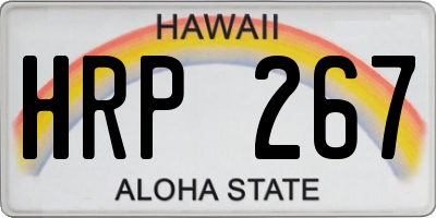 HI license plate HRP267