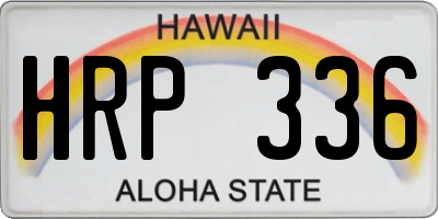HI license plate HRP336