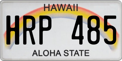 HI license plate HRP485