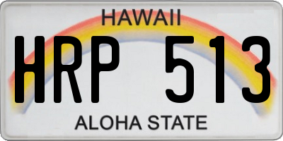 HI license plate HRP513