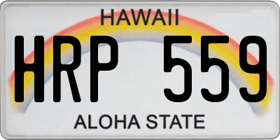 HI license plate HRP559