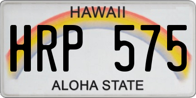 HI license plate HRP575