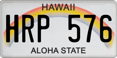 HI license plate HRP576