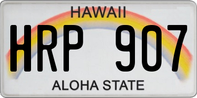 HI license plate HRP907