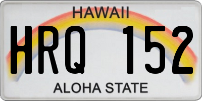 HI license plate HRQ152