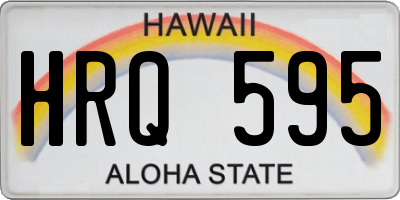 HI license plate HRQ595