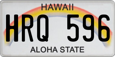 HI license plate HRQ596