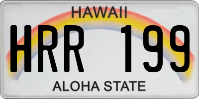 HI license plate HRR199