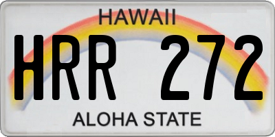HI license plate HRR272
