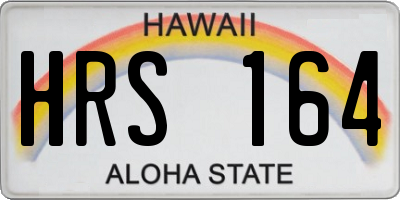 HI license plate HRS164