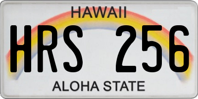 HI license plate HRS256